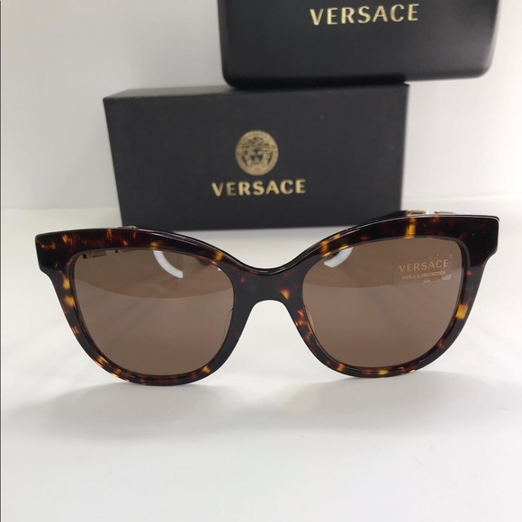 NEW VERSACE VE4394 108/73 HAVANA CAT EYE EYEWEAR - Picture 2 of 9